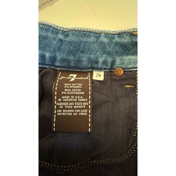 7 For All Mankind The‎ High Waist Skinny Light Wash Size 28 - Picture 6 of 8